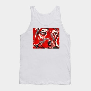 Yellow Lab in Red Tank Top